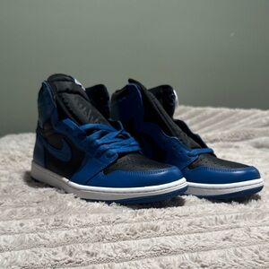 Nike Men’s size 9 Jordan One Marina Blue and Black Sneakers